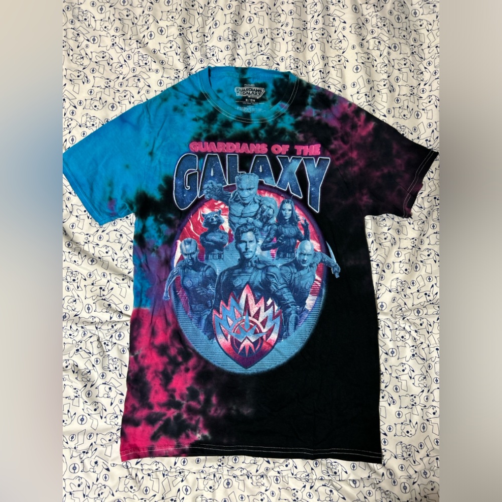 HOT TOPIC Marvel Guardians of The Galaxy Vol. 3 Tie Dye Graphic Tee Shirt